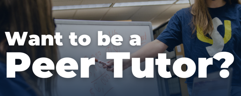 Want to be a peer tutor?